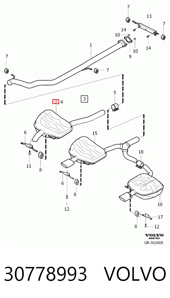 Купити Глушник, задня частина Volvo XC70 II BZ