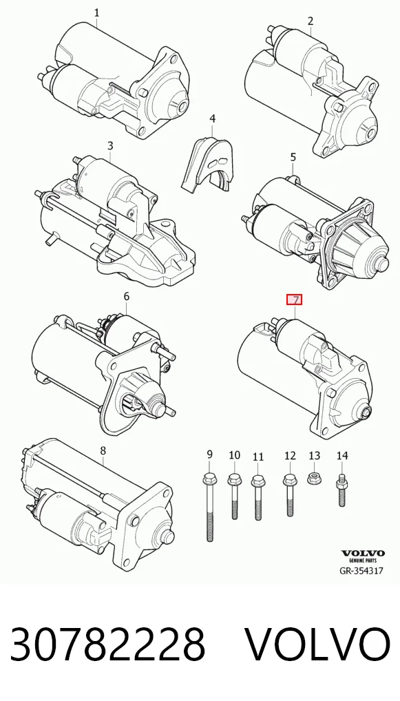 30782228 Volvo Стартер двигуна