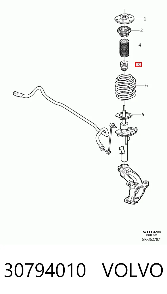 Купити 72430308 Pro-parts Буфер-відбійник амортизатора переднього