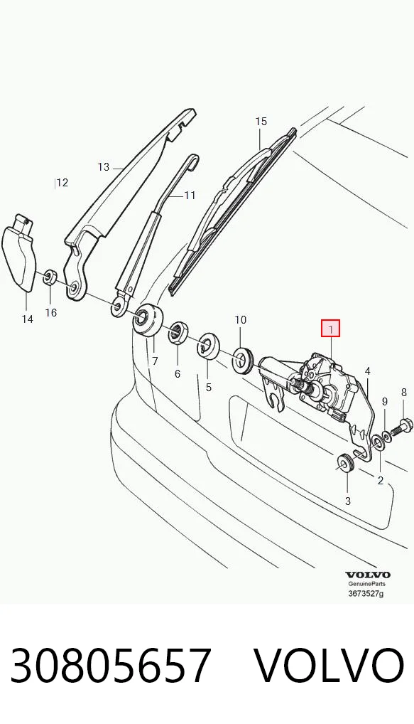 390201529 Bosch Моторчик заднього двірника