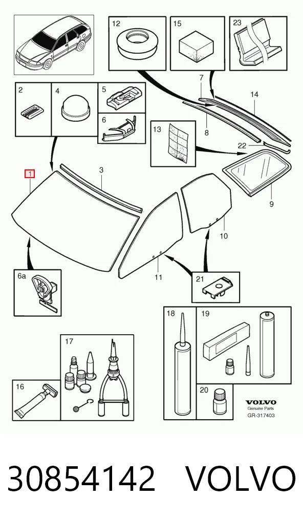  Лобове скло Volvo V40 