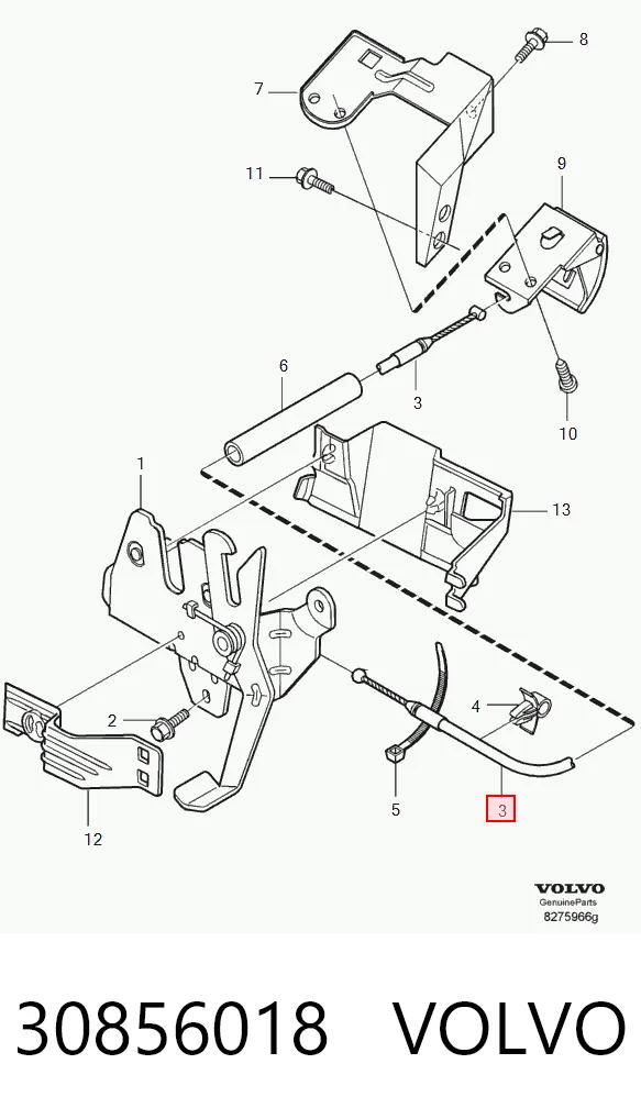 Трос відкриття капота Kamoka 1251021 ціна, від 20.92 USD
