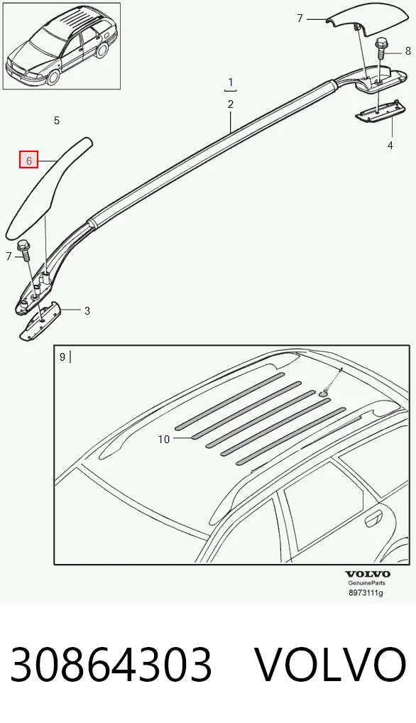 30864303 Volvo Автомобільне скло