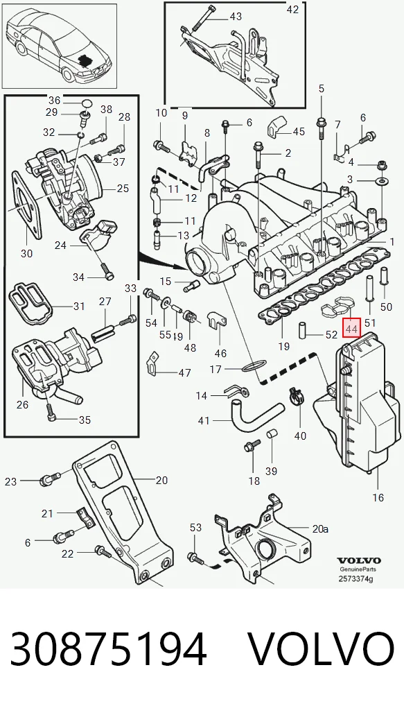 Прокладка впускного колектора на Mitsubishi Pajero PININ H60, H70