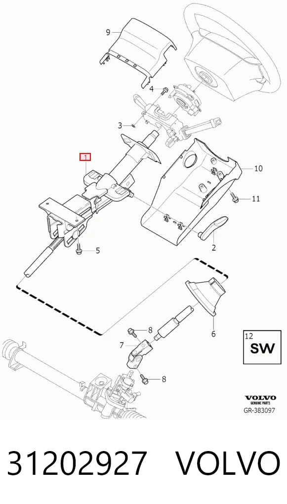  Рульова колонка Volvo XC90 