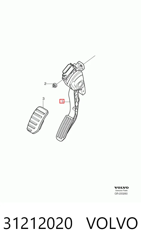Підаль газу Volvo S80 II седан (AS, AR) (2006 - 2016) ціна, від 130.79 USD