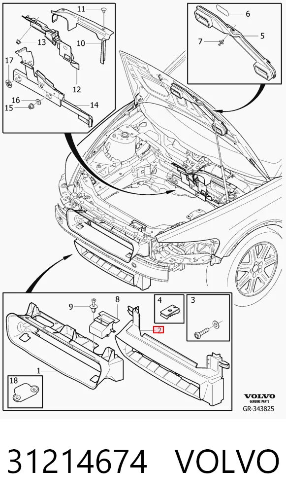 Шина бампера переднього Volvo V50 універсал (MW) (2004 - 2012) ціна, від 76.27 USD