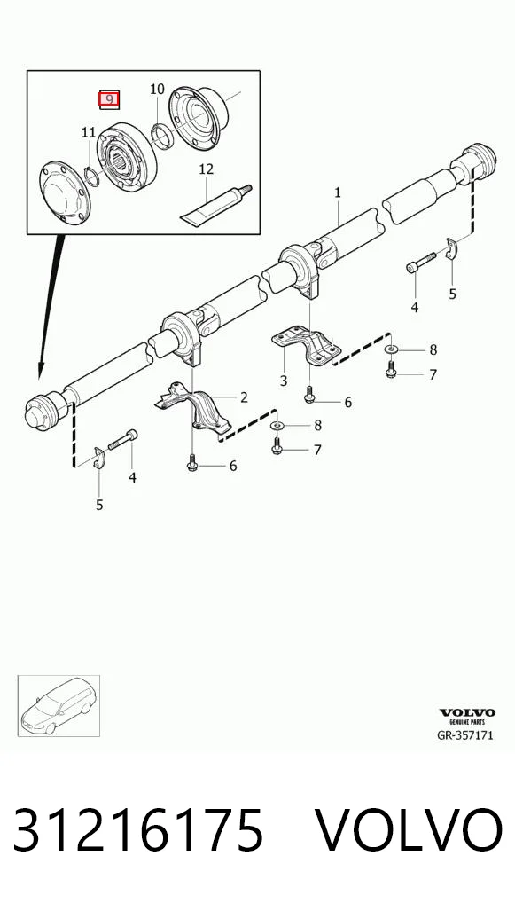 ШРКШ карданного валу переднього, задній BB1092 Posterparts