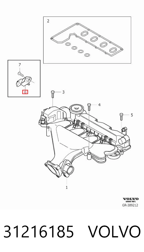 31216185 Volvo Датчик наддува