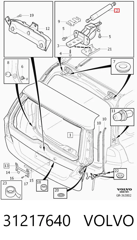 Амортизатор двері задньої Magneti Marelli GS1041 ціна, від 29.87 USD