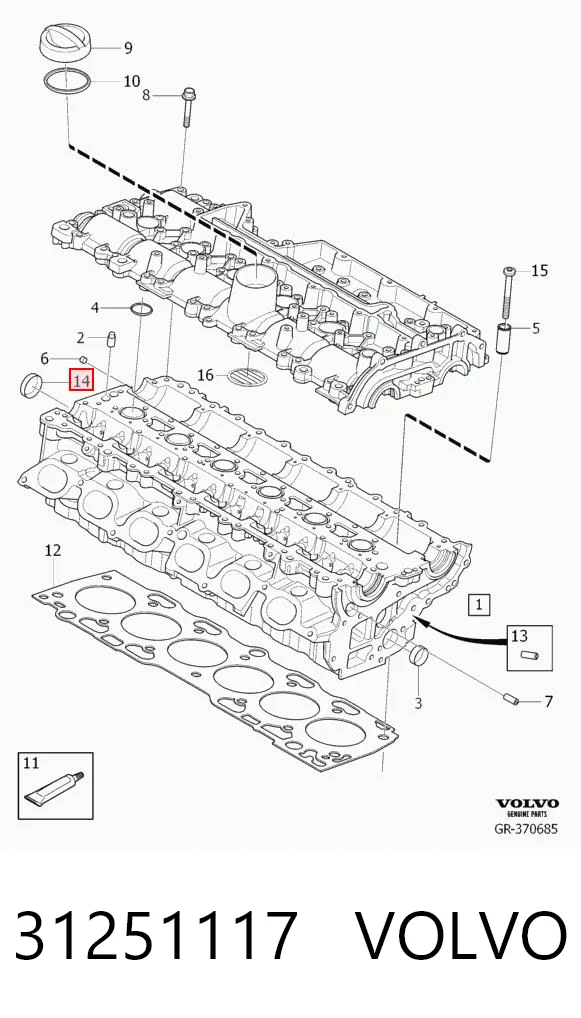 31251117 Volvo Заглушка-корок розподільника