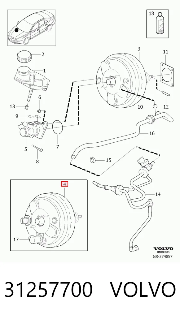 Вакуумника Volvo S80 II седан (AS, AR) (2006 - 2016) ціна, від 136.32 USD