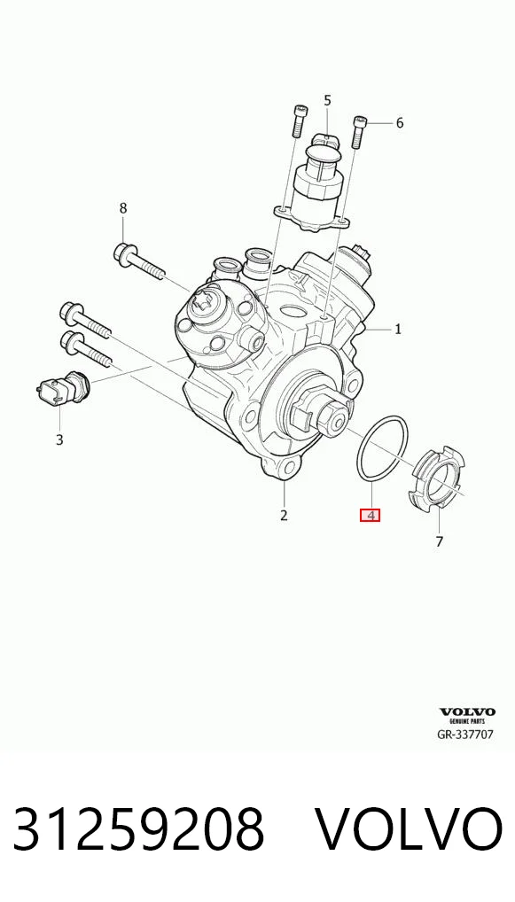 V837079431 Fendt Прокладка кришки горловини, маслозаливної