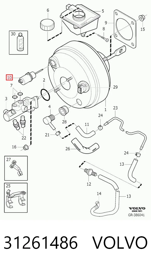 Клапан гальмівної системи Renault (RVI) 7701206919 ціна, від 44.34 USD