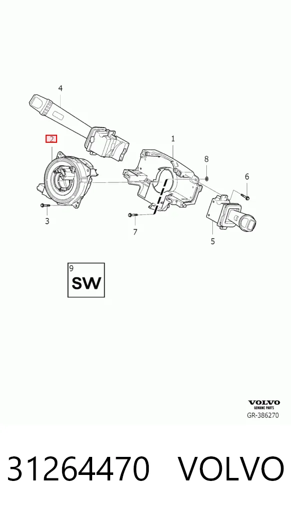 31264470 Volvo Шлейф Airbag