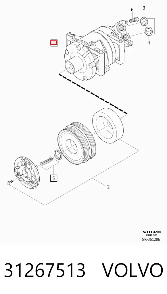 31267513 Volvo Компресор холодоагенту