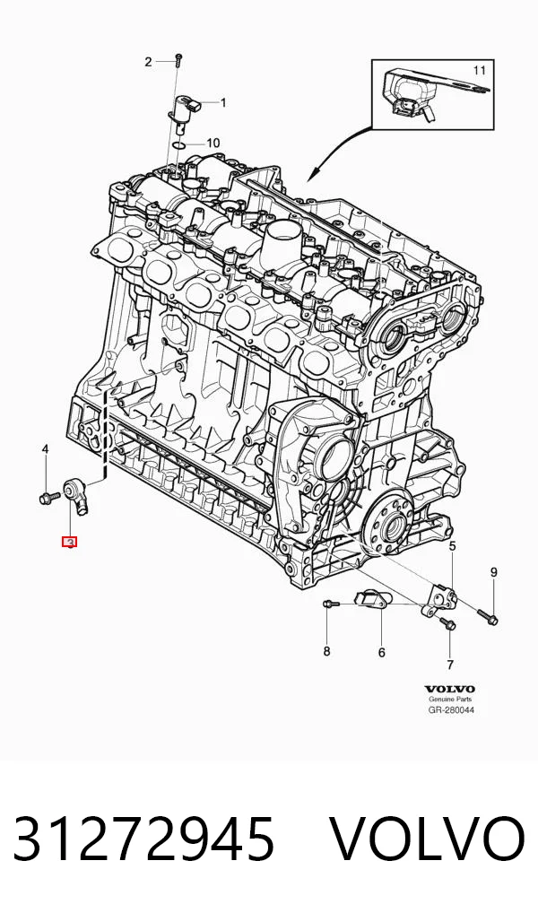 31272945 Volvo Датчик детонації