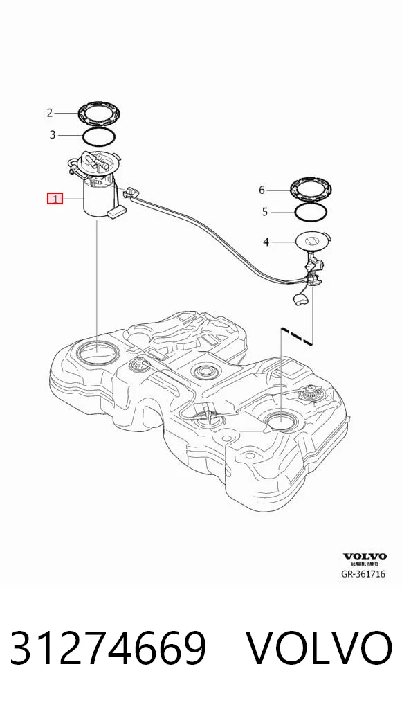 31274669 Volvo Електробензонасос