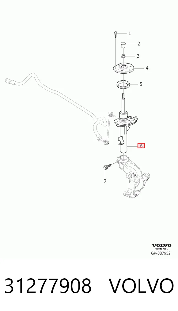 31277908 Volvo Амортизатор передньої підвіски