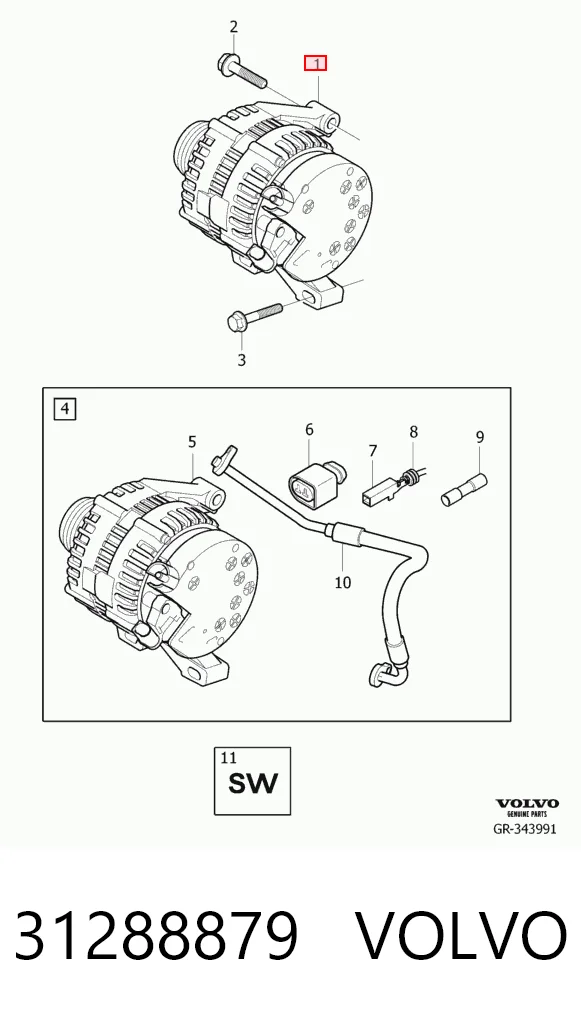 31288879 Volvo Авто генератор