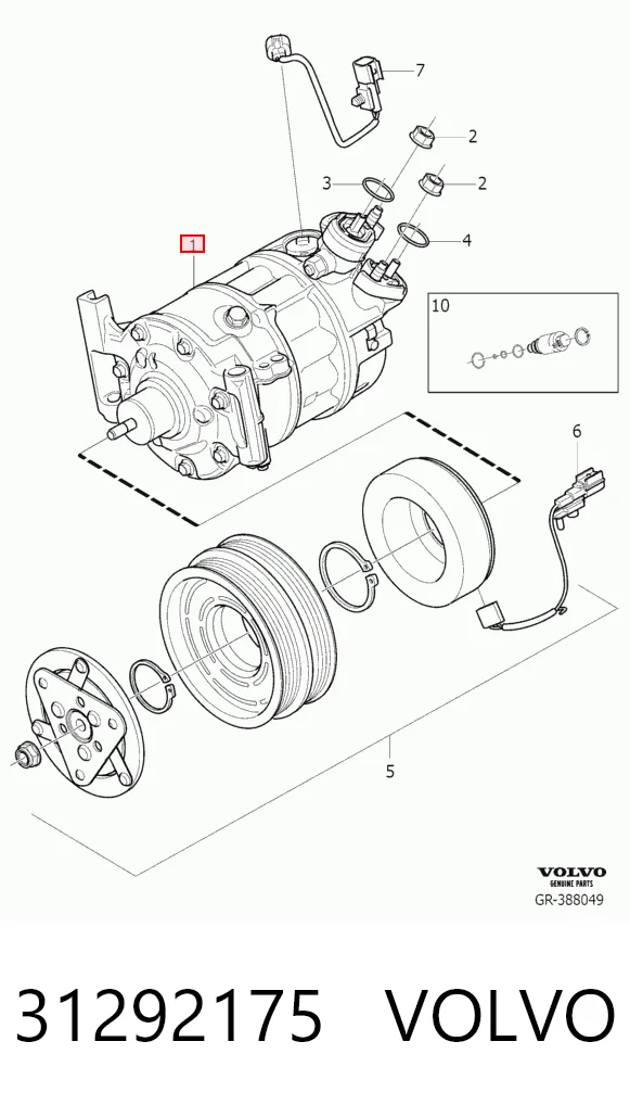 Компресор кондиціонера PXC161688 Sanden