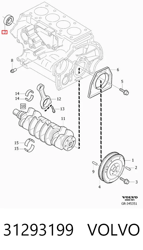 Купити Сальник коленвалу Ford Focus I DFW