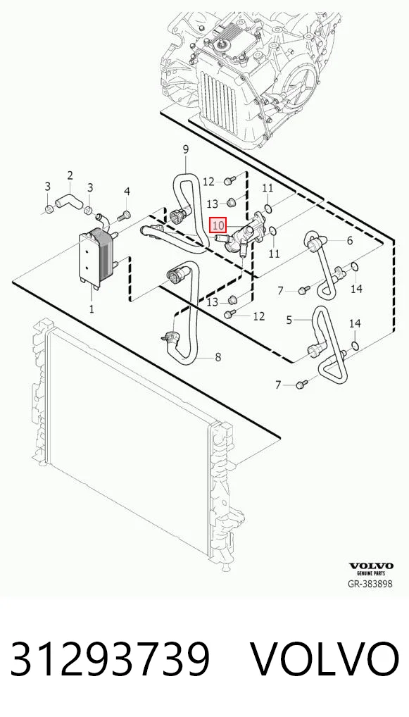 31293739 Volvo Термостат системи охолодження масла АКПП