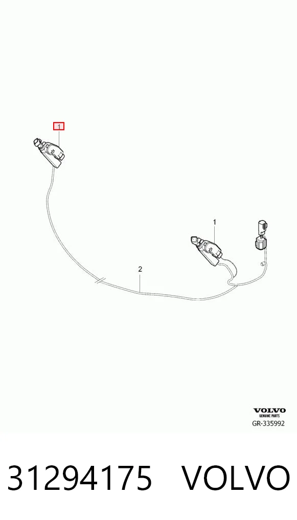 31294175 Volvo Форсунка омивача фари передньої, правої