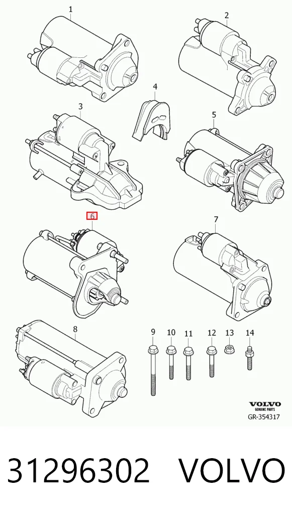 31296302 Volvo Стартер двигуна