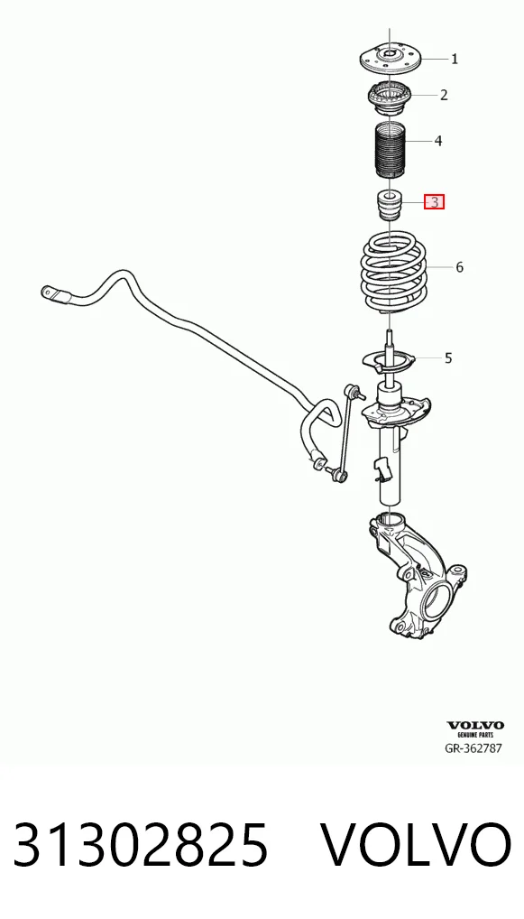 Відбійник амортизатора переднього Pro-parts 72430308