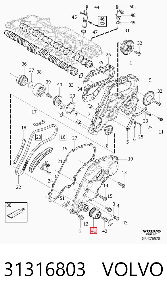 31316803 Volvo Обгонна муфта генератора