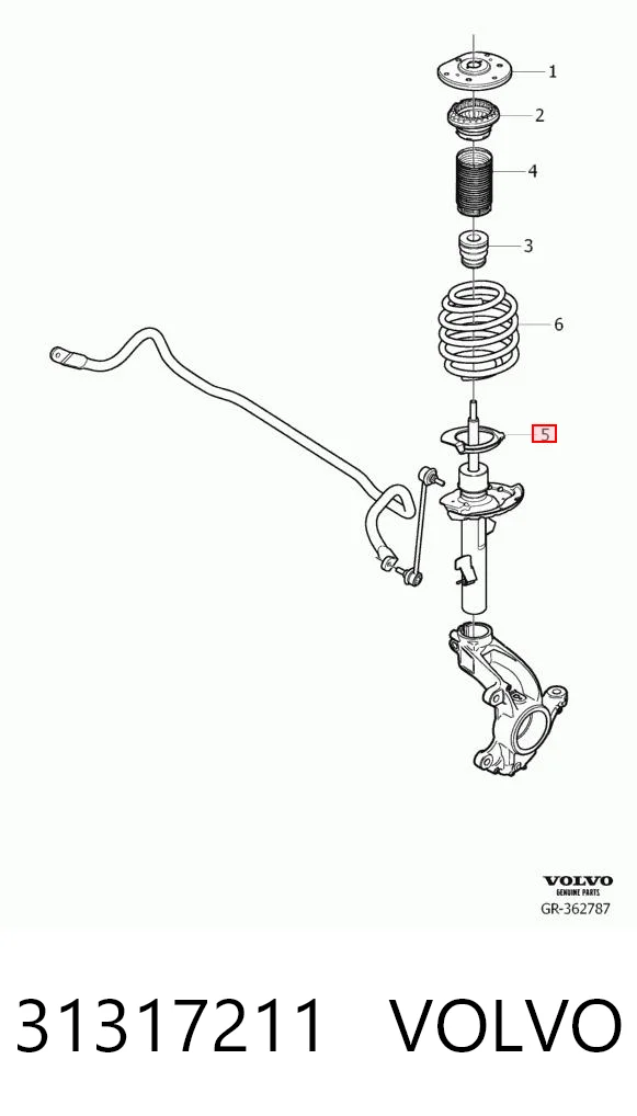 Проставка (гумове кільце) пружини передньої, нижня Pro-parts 72437211 ціна, від 8.08 USD
