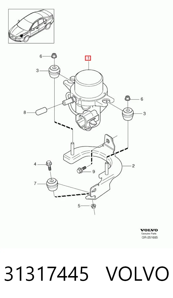 31317445 Volvo Насос вакуумний