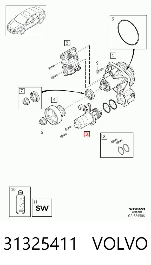 31325411 Volvo Насос муфти Haldex