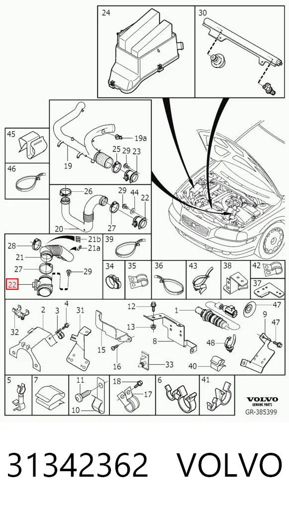 31342362 Volvo Датчик витрати повітря