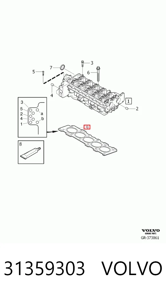 Прокладка ГБЦ Volvo S40 II седан (MS) (2004 - 2012) ціна, від 49.45 USD