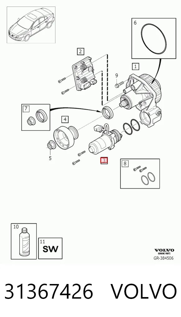 31367426 Volvo Насос муфти Haldex