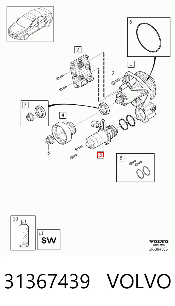31367439 Volvo Насос муфти Haldex