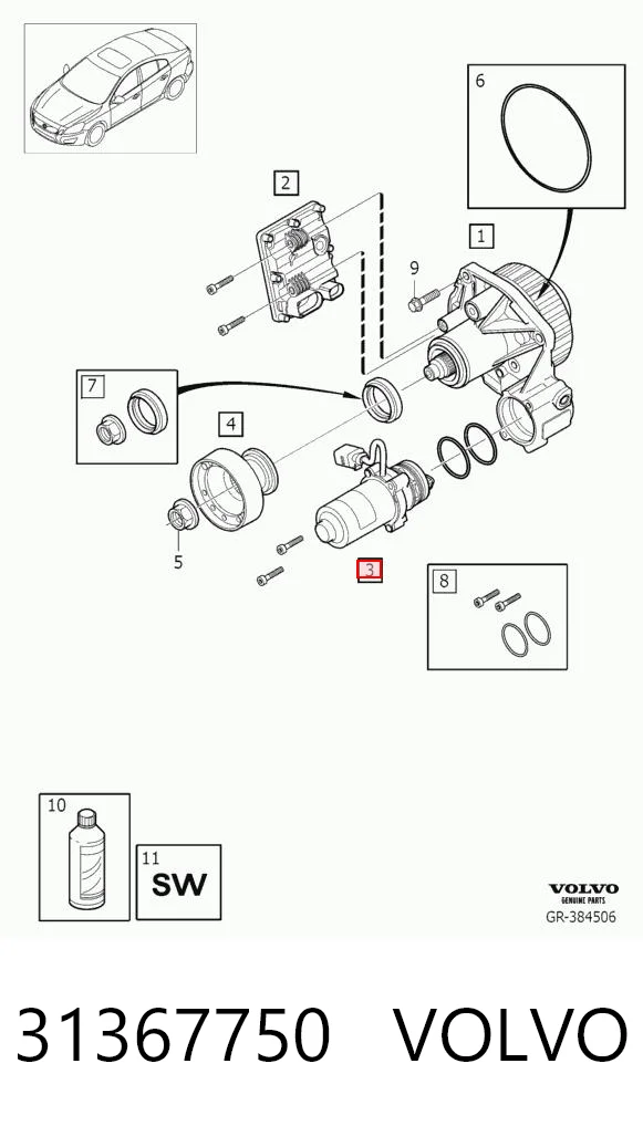 31367750 Volvo Насос муфти Haldex