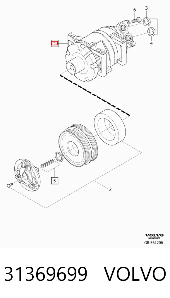 31369699 Volvo Компресор холодоагенту