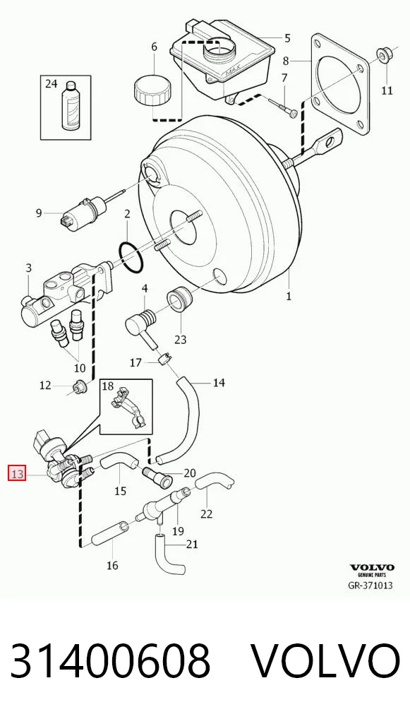 31400608 Volvo Механізм стежить підсилювача
