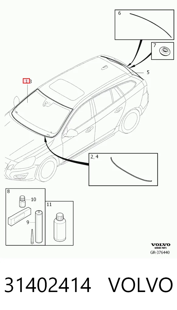 Купити ST504631 Sekurit Вікно вітрове