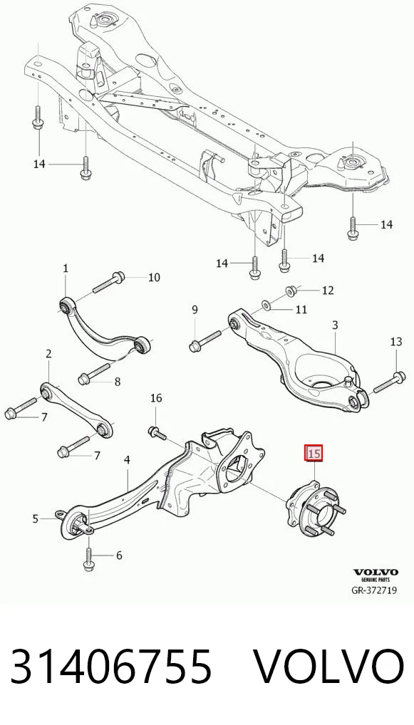 31406755 Volvo Підшипник ступиці задньої