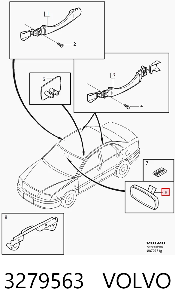 Купити Дзеркало салону Volvo V40  VW