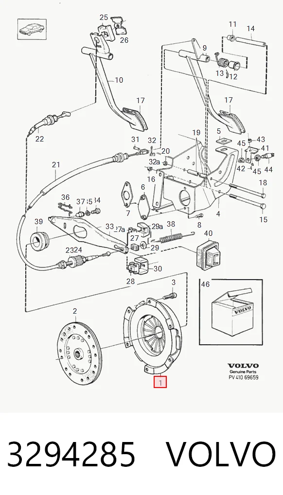 Купити Корзина зчеплення Volvo 240  P242, P244