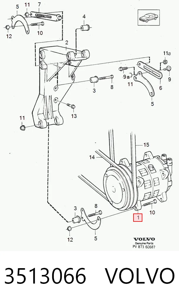 3513066 Volvo Компресор холодоагенту