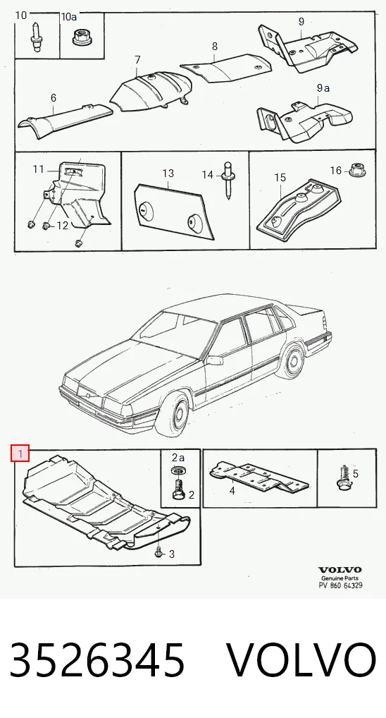 Захист піддона Volvo 940 