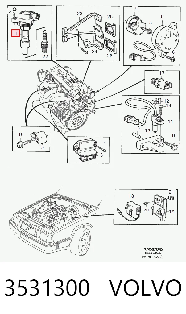 3531300 Volvo Котушка запалювання