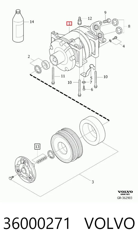 36000271 Volvo Компресор холодоагенту