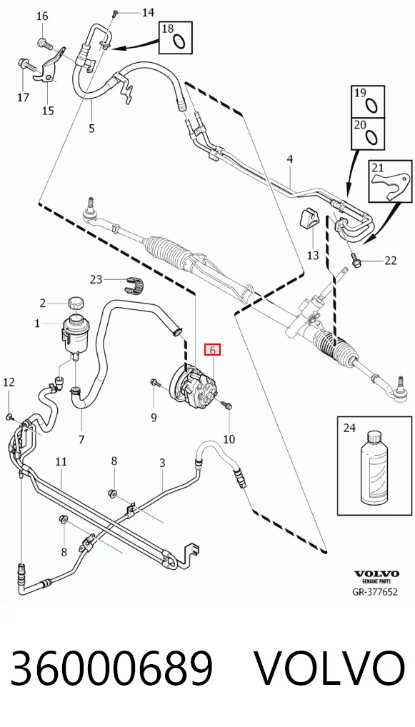 36000689 Volvo Насос гідропідсилювача